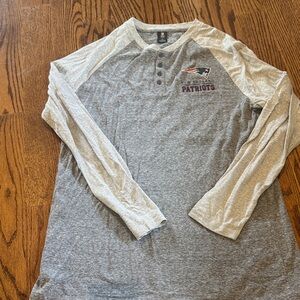 Team Apparel Gray Raglan Henley Long-Sleeve Shirt